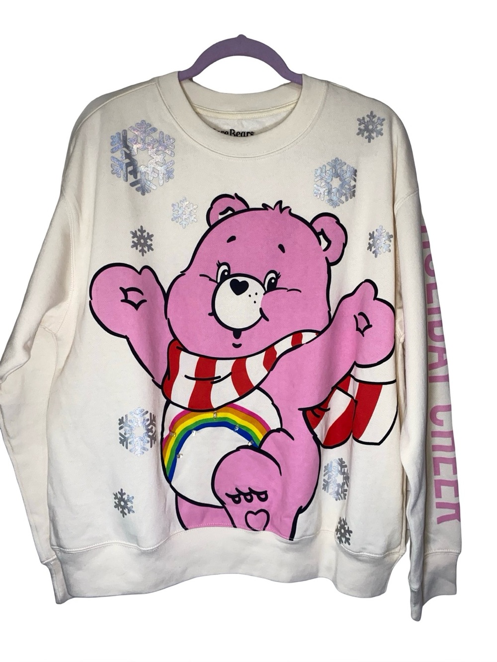 Care Bears LIGHT UP Cheer Bear Ugly Christmas Sweater holiday cheer